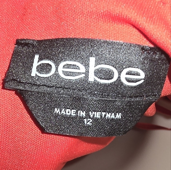 Bebe Women's Halter Scuba Crepe Bodycon Dress, Red Size 4 Or 12 - Pick One - Picture 10 of 11